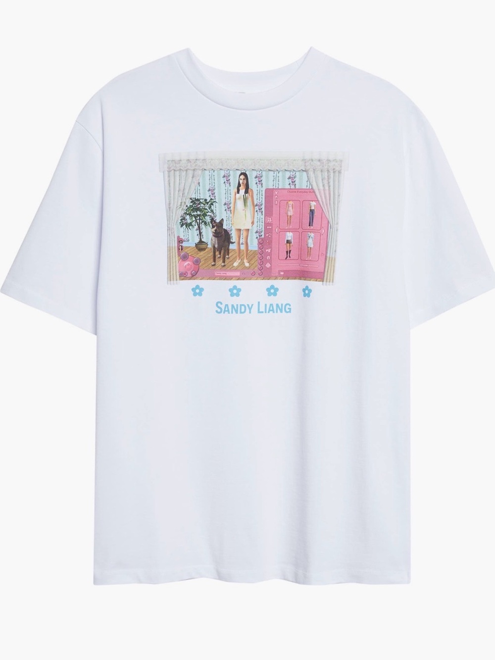 SANDY LIANG SIMI BOXY GRAPHIC T SHIRT NEW